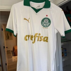 Puma Palmeiras White Away Soccer Jersey – US Small – Made in Brazil